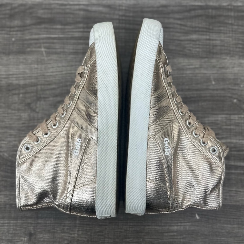 Gola Coaster Gold Metallic High Tops [S9711] - Picture 7 of 15